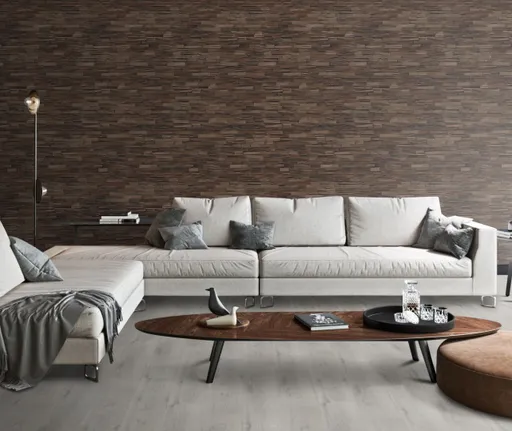 INDO Echtholz Wandverkleidung 3D Holzverblender Axewood Charred