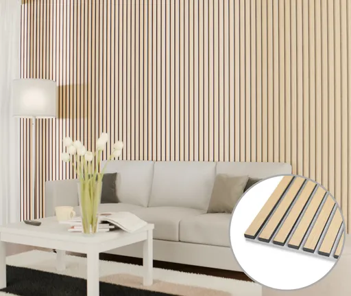 HORI Dekor Akustikpaneel White Oak auf Filz Beige