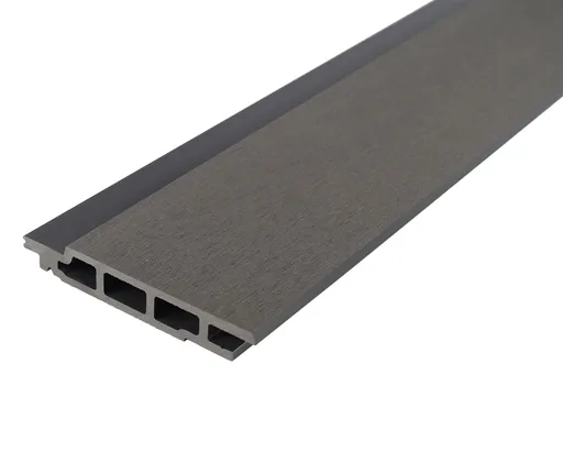 HORI WPC Fassadenverkleidung Hohlkammer grau glatt/gebürstet 129x20mm