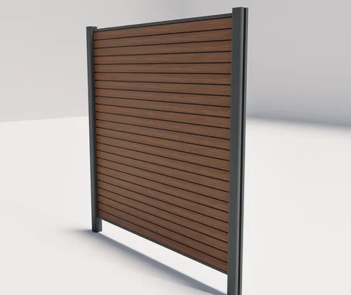 HORI WPC Sichtschutzzaun Stecksystem Rhombus-Style co-extrudiert Komplettset
