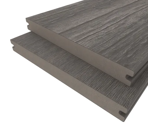 HORI Terrassendiele WPC Massiv Wood Feeling Co-Extrudiert XL 22,5x210mm grau