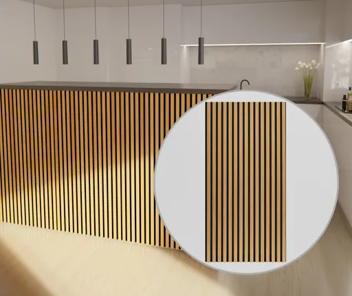 HORI WALL Akustik SlimLine Dekor Wandpaneele Natural Oak geölt