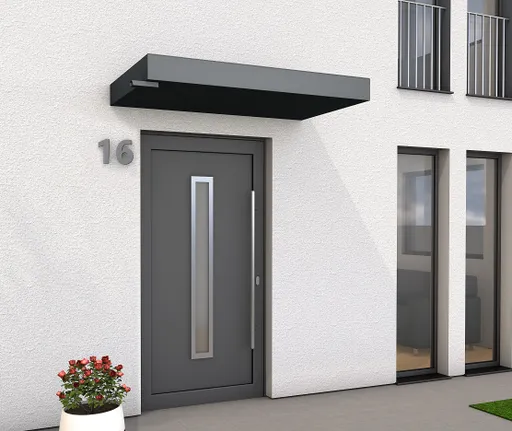 Gutta Vordach Haustür BS PLUS 160 DB 703 FS anthrazit aluminium