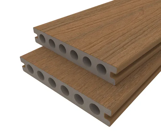 HORI Terrassendiele WPC Hohlkammer Wood Feeling Co-Extrudiert 22,5x138mm naturbraun