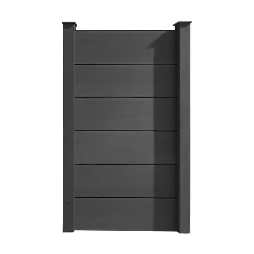 HORI WPC Sichtschutzzaun Stecksystem glatt / glatt XXL