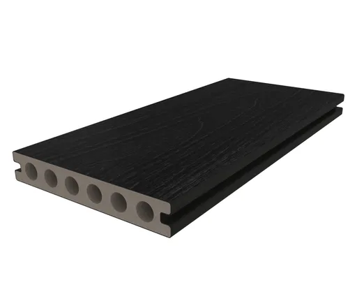 HORI Terrassendiele WPC Hohlkammer Wood Feeling Co-Extrudiert 22,5x138mm anthrazit-schwarz