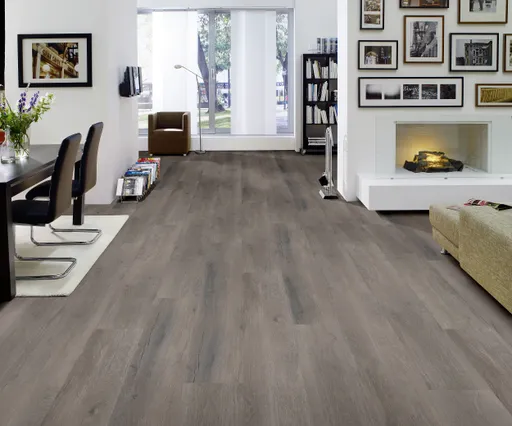 HORI Klick-Hartvinylboden Anti-Kratz Rigid SPC Mooreiche Brownblacky XXL Landhausdiele