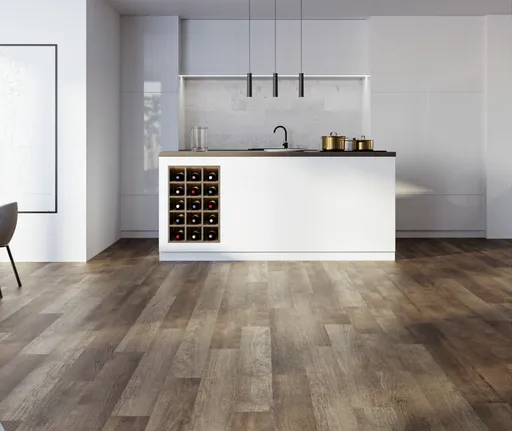HORI Klick-Hartvinylboden Rigid SPC Kiefer Vintage braun Bunbury Landhausdiele Holzstruktur