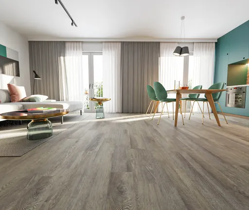 HORI Klick-Hartvinylboden Rigid SPC Eiche rustikal grau Hervey Bay Landhausdiele Holzstruktur