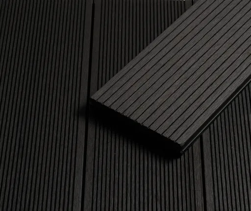 HORI Terrassendielen WPC Mauritius massiv anthrazit grob / fein geriffelt 20 x 140 mm