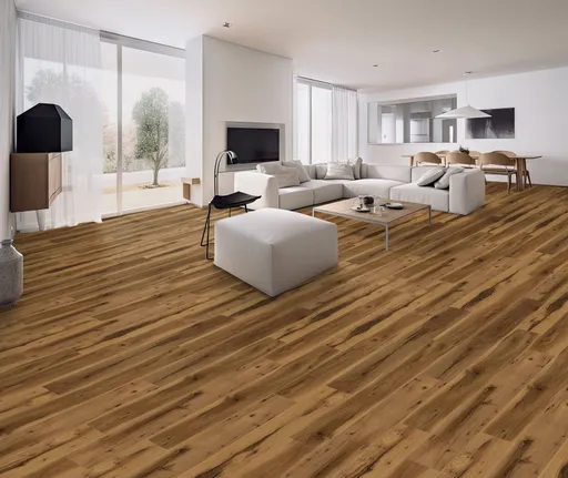 HORI Klebe-Vinylboden massiv Eiche stark rustikal natur Budaberg Holzstruktur Landhausdiele