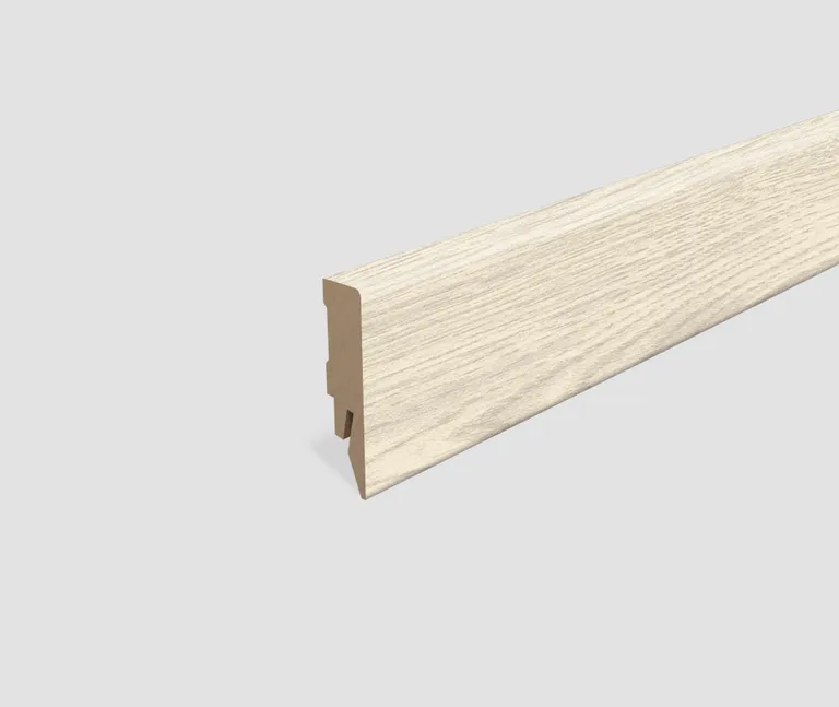 EGGER MDF-Kern Sockelleiste L626 passend zu Fußboden Berdal Eiche weiss 0