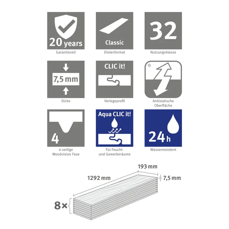 EGGER Klick-Designboden Aquadura Hybridboden EDF103 Meran Eiche 5