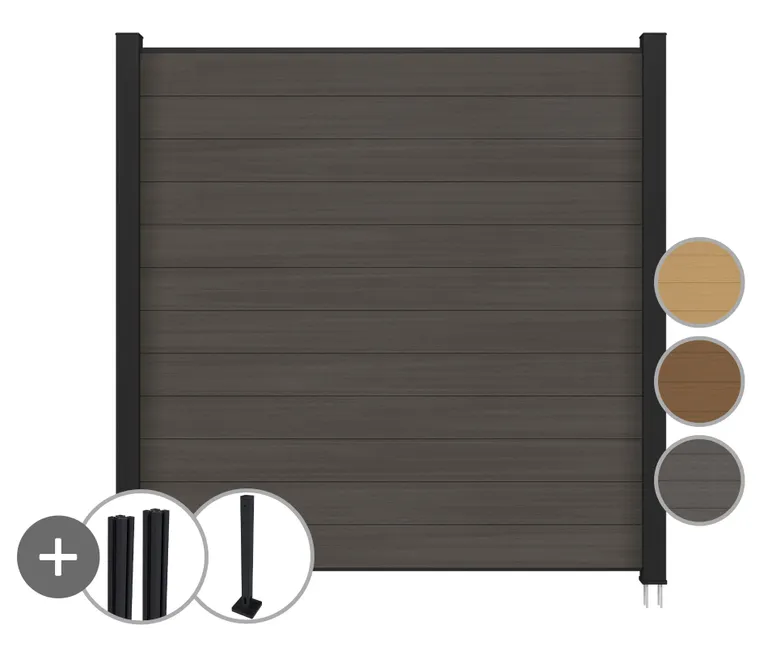 NewTechWood WPC Sichtschutzzaun Stecksystem Portland 0