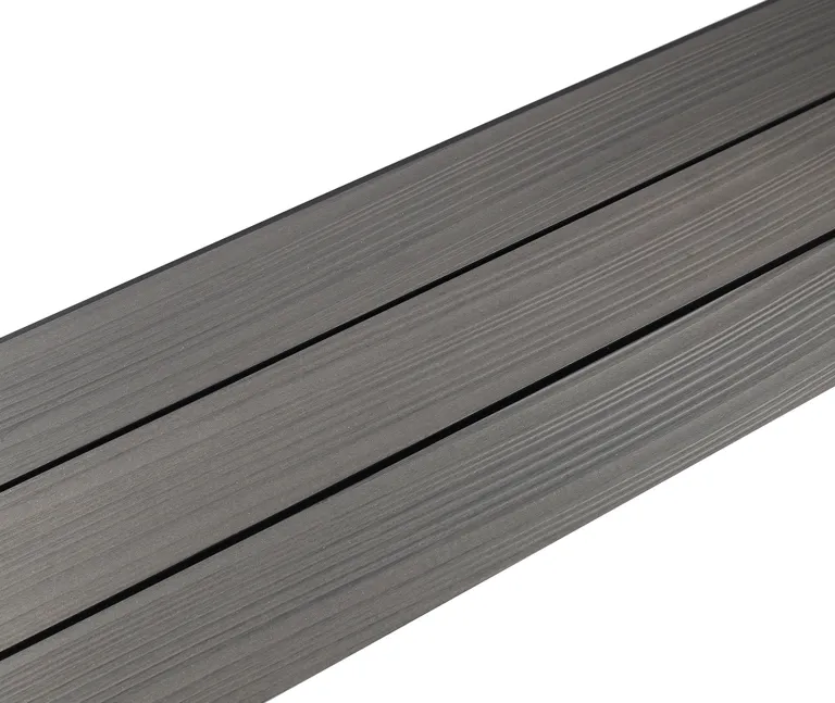 HORI WPC Fassadenverkleidung Massiv Rhombus-Design grau glatt/gebürstet  99x18mm 2