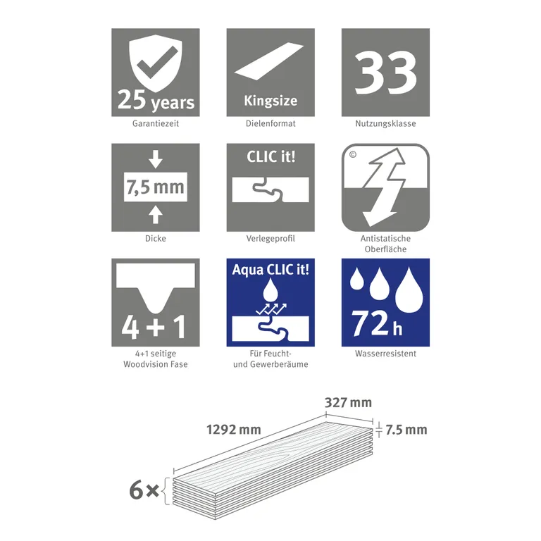 EGGER Klick-Designboden Aquadura+ Hybridboden EDF300 Cremona Marmor 5