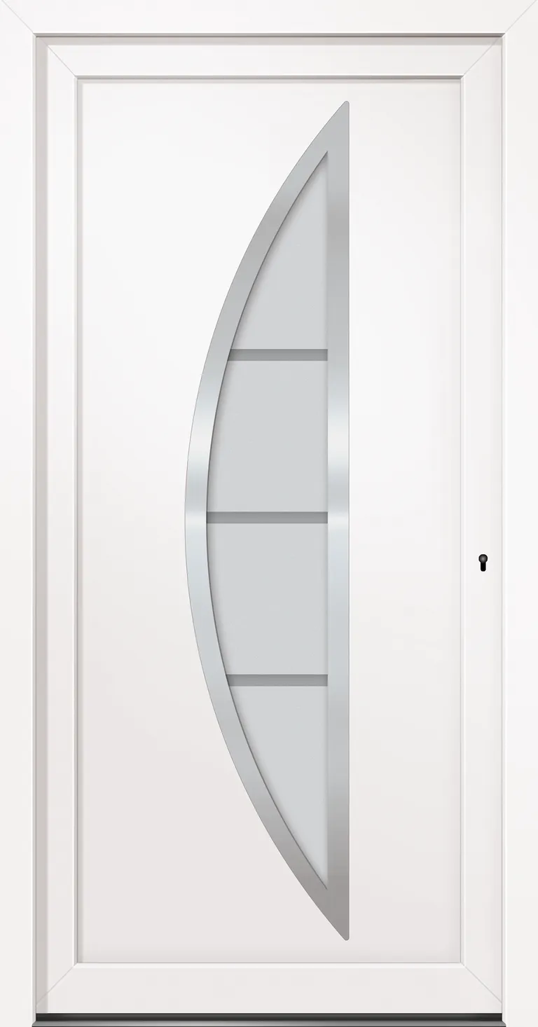 HORI Kunststoff Haustür Curve ohne Türgriff 0