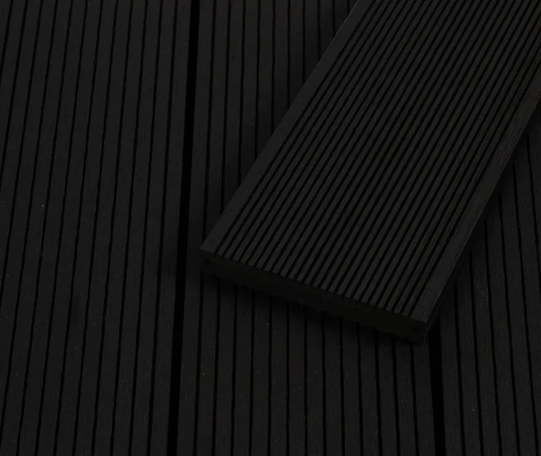 HORI Terrassendielen WPC Mauritius massiv anthrazit grob / fein geriffelt 20 x 140 mm 4