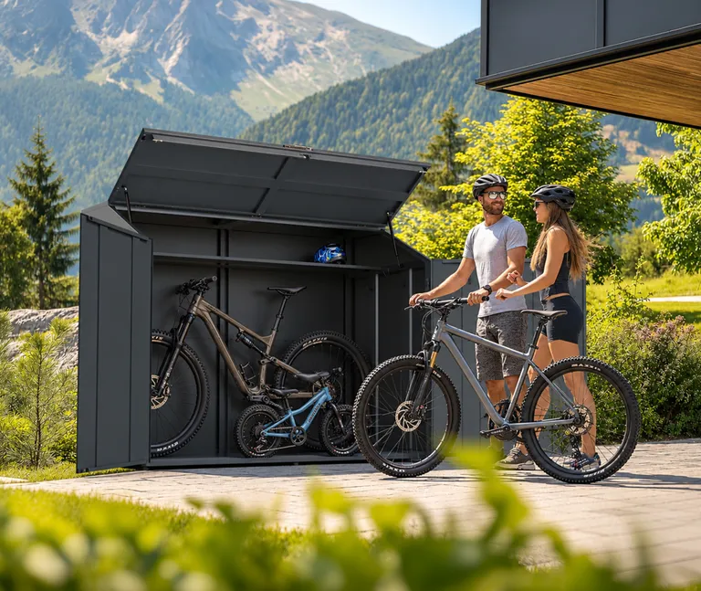 HORI Fahrradbox 200 x 100 x 157 cm Anthrazit 0