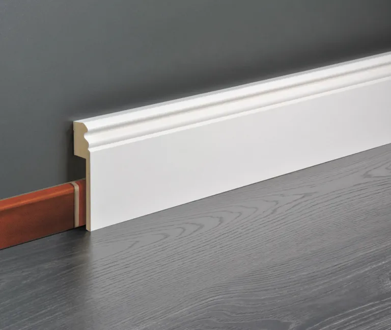 HORI MDF-Kern Fliesenabdeckleisten uni weiss ähnlich RAL 9016 Hamburger Profil 1