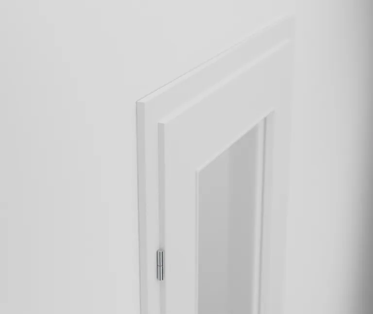 HORI Zimmertür CPL Weiß RAL9016 mit Lichtausschnitt Röhrenspan Designkante 1