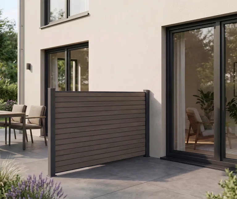 NewTechWood WPC Sichtschutzzaun Stecksystem Modena Rhombus 2