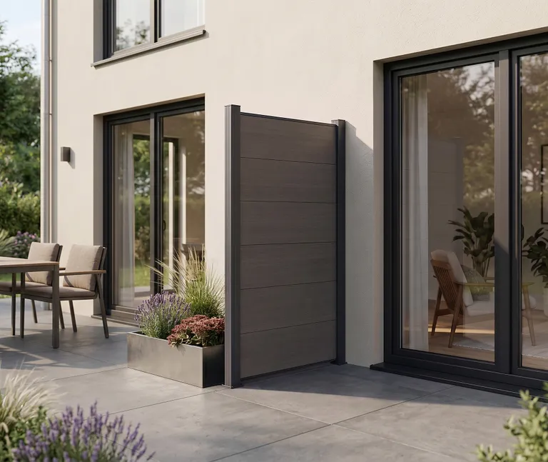 NewTechWood WPC Sichtschutzzaun Stecksystem Castello XXL 1