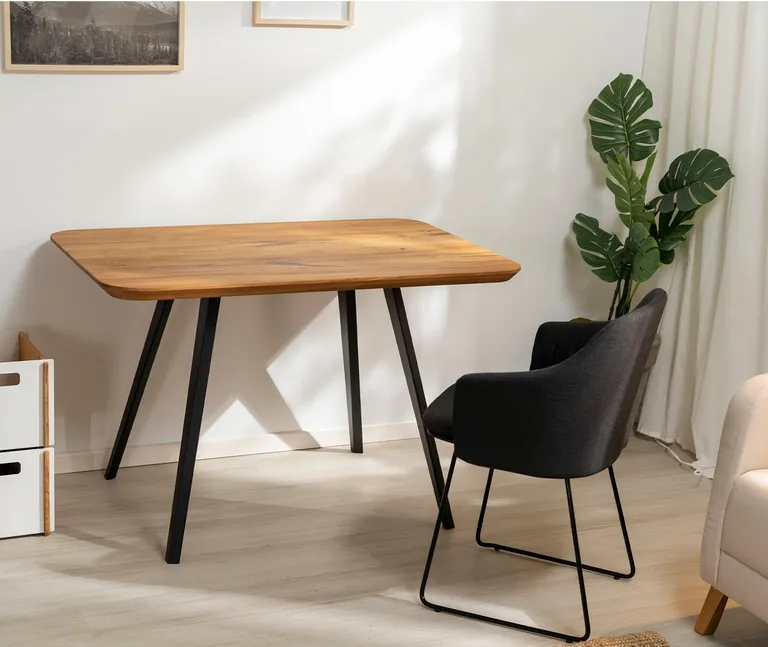 D-SYN mySquare Esstischplatte Massivholz Schweizer Kante Eiche 1