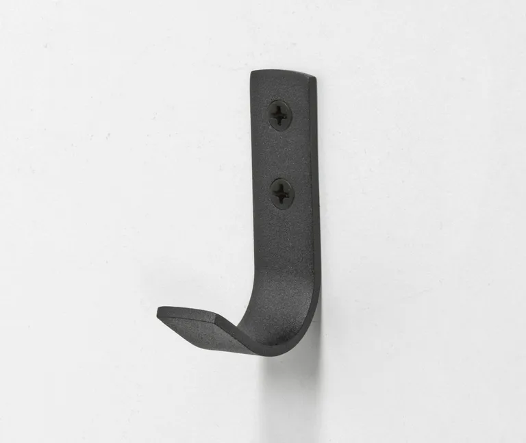HORI Gaderobenhaken Edelstahl Black Frosted, 70 x 20 mm 0