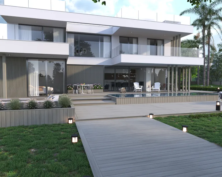 HORI Terrassendiele WPC Hohlkammer Wood Feeling Co-Extrudiert 22,5x138mm hellgrau 4