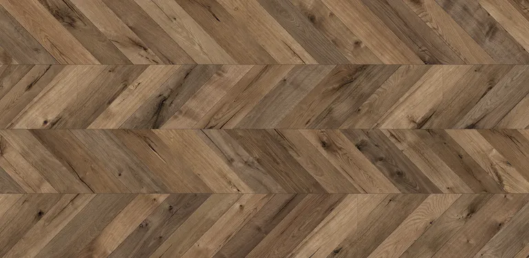 DOMIZIL PVC freier Klick-Designboden Eiche geräuchert Fischgrätdiele 1