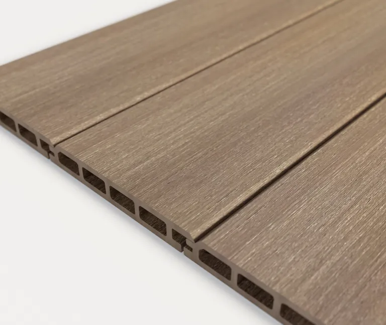 HORI WPC Fassadenverkleidung Hohlkammer braun bi-color co-extrudiert 138x20mm 1