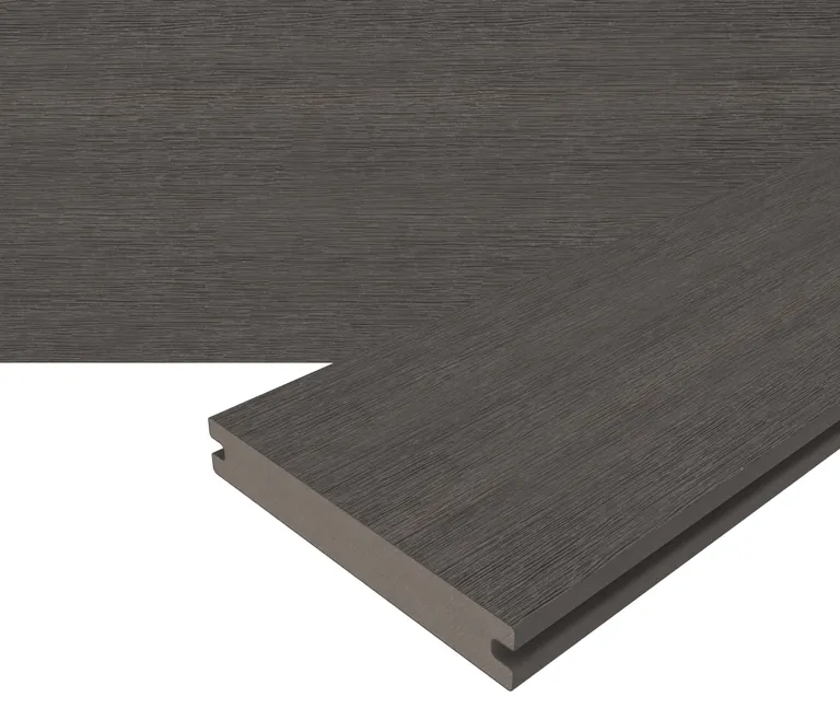 NewTechWood Terrassendielen WPC Massiv Deluxe Oldwood Silver Gray Holzstruktur gebürstet / glatt gebürstet Co-Extrudiert 22,5 x 138 mm 4