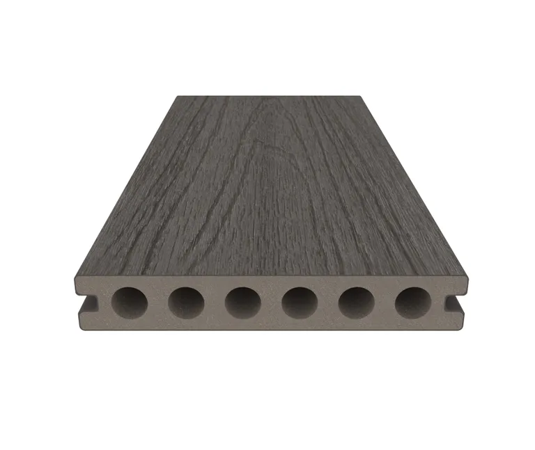 NewTechWood Terrassendielen WPC Hohlkammer Deluxe Silver Gray Holzstruktur gebürstet / glatt gebürstet Co-Extrudiert 22,5 x 138 mm 2
