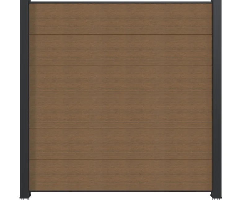 NewTechWood WPC Sichtschutzzaun Stecksystem Komplettset Castello XXL 0