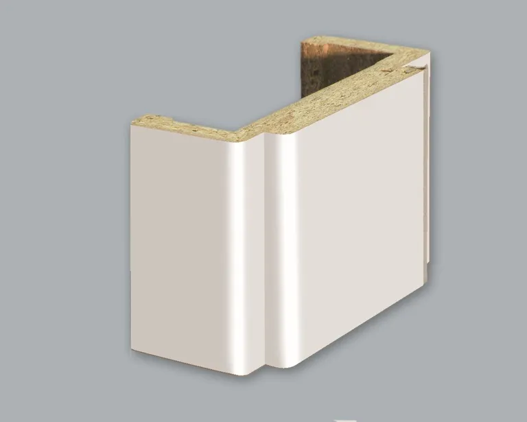 PRÜM Zimmertür Komplettset ELEGANCE MODENA M3 Weißlack RAL 9010 Röhrenspan Eckkante 4