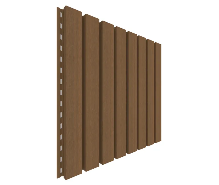 NewTechWood WPC Fassadenprofil Castellatio PRO65 33 x 181 mm Teak 1