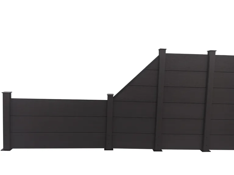 HORI WPC Sichtschutzzaun Stecksystem XXL Anbauset 6