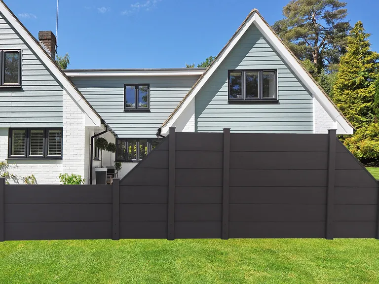 HORI WPC Sichtschutzzaun Stecksystem XXL Anbauset 1