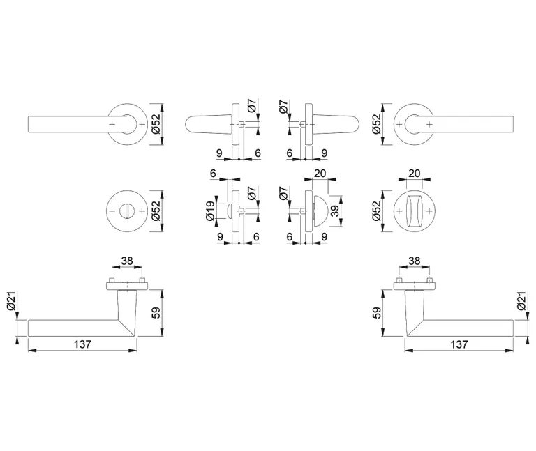 HORI Zimmertür Komplettset Alicante 3 Signalweiß RAL9003 Röhrenspan Designkante 7