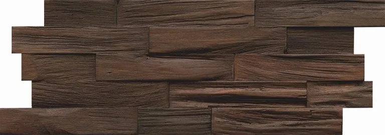 INDO Echtholz Wandverkleidung 3D Holzverblender Axewood Charred 3