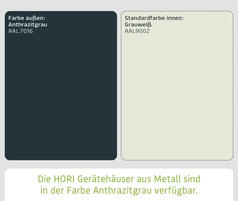 HORI Gerätehaus mit Flachdach & Lichtband, Metall, Anthrazitgrau RAL 7016 7