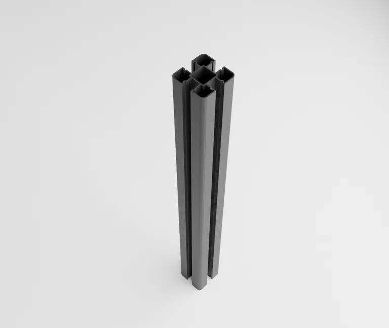 HORI WPC Sichtschutzzaun Stecksystem Rhombus-Style co-extrudiert Komplettset 7
