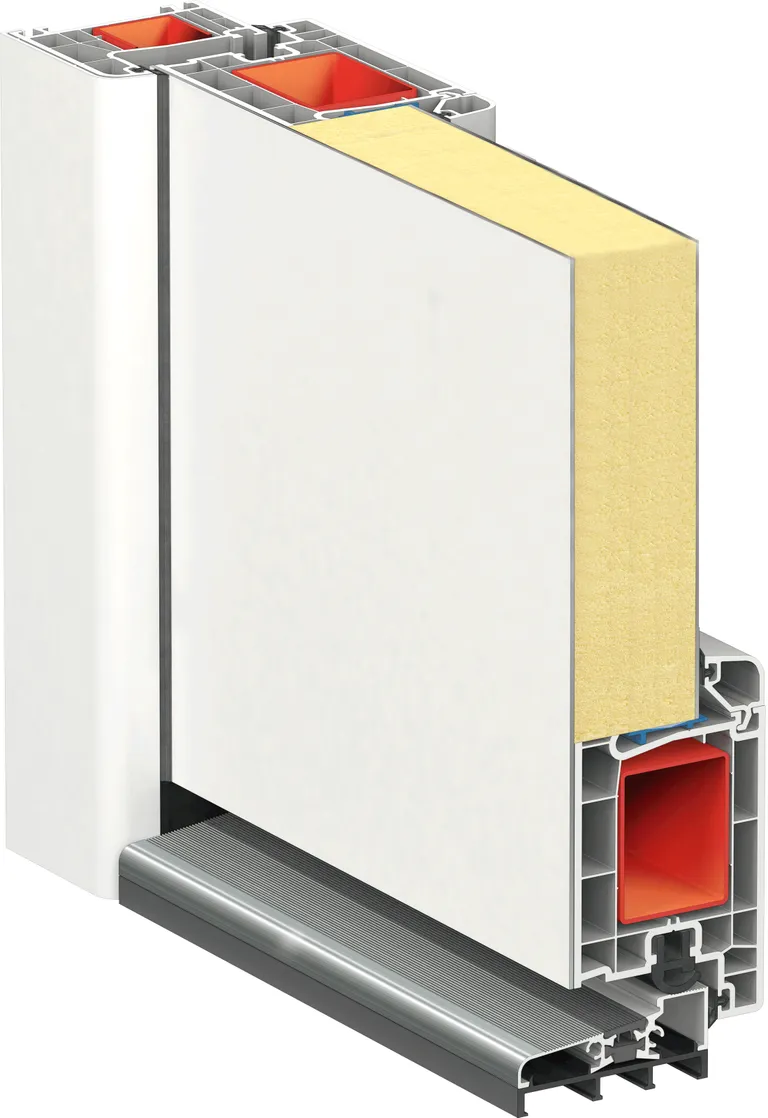 HORI Aluminium Kunststoff Haustür Safety Slim ohne Türgriff 2