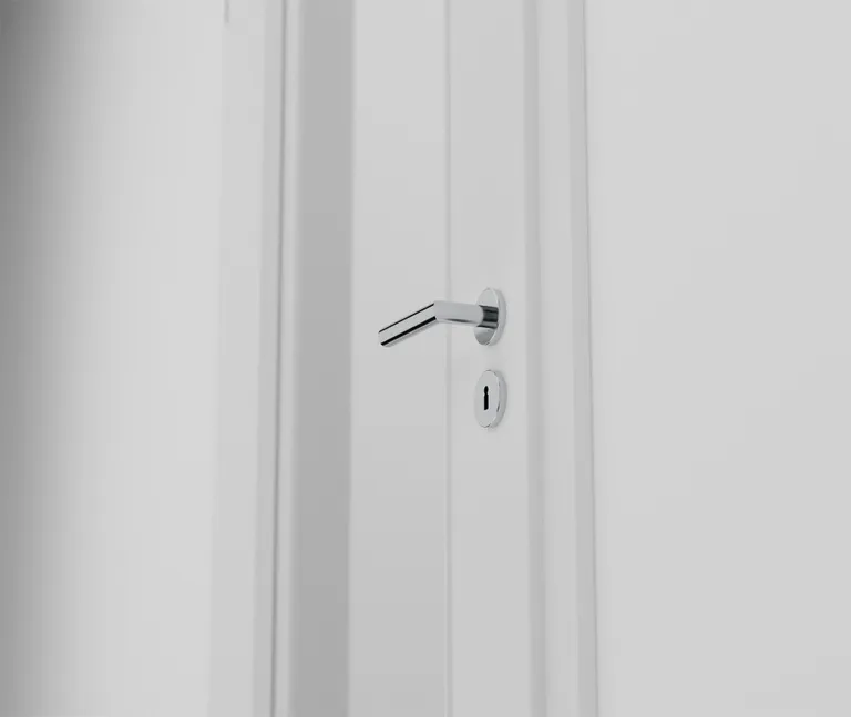 HORI Zimmertür CPL Weiß RAL9016 mit Lichtausschnitt Röhrenspan Designkante 2