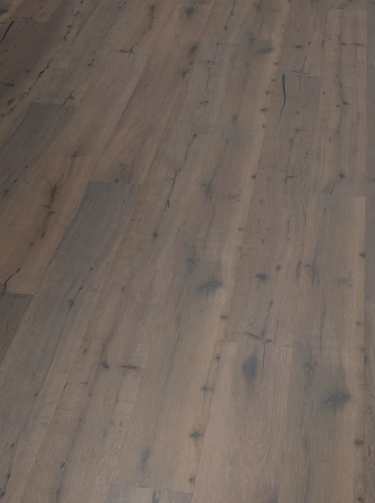 DOMIZIL Parkett Eiche Altholz Carbon gebürstet Landhausdiele weiss grau geölt 2