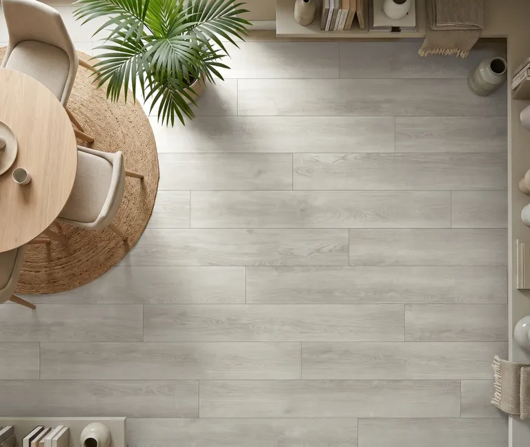 HORI Klick-Hartvinylboden Acoustic Grande Eiche Misty Oak Landhausdiele XL synchron Holzstruktur 5
