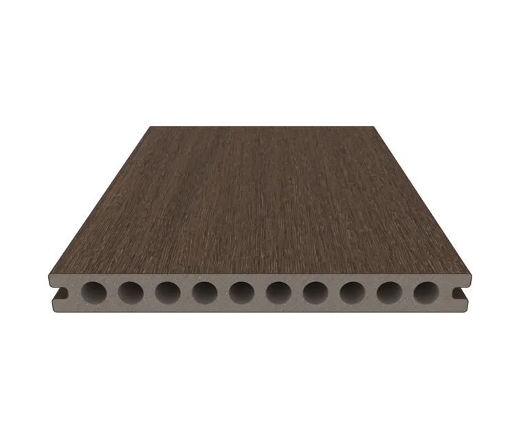 NewTechWood Terrassendielen WPC Hohlkammer Gigante Oldwood Ipe Holzstruktur gebürstet / glatt gebürstet Co-Extrudiert 22,5 x 210 mm 1