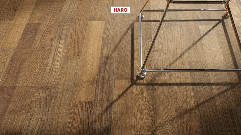 HARO Parkett 4000 Bernsteineiche Naturale strukturiert naturaLin plus Schiffsboden 2