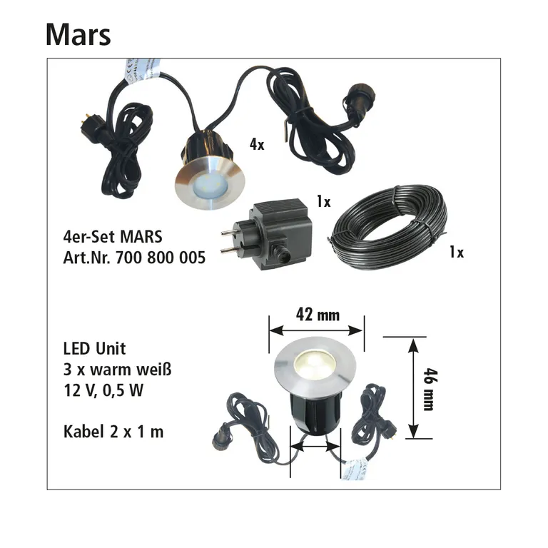 HORI Terrassenstrahler Mars-Set 1